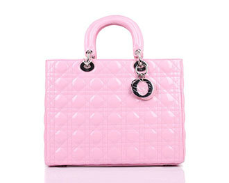 replica jumbo lady dior patent leather bag 6322 pink with silver
